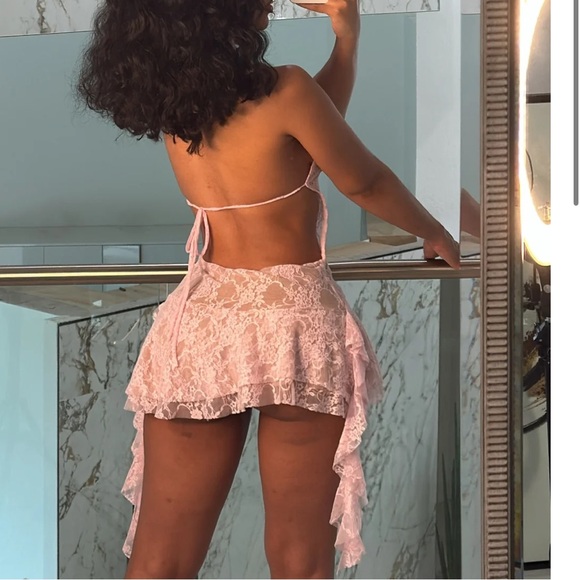 Baby Pink Lace Dress - Picture 2 of 2